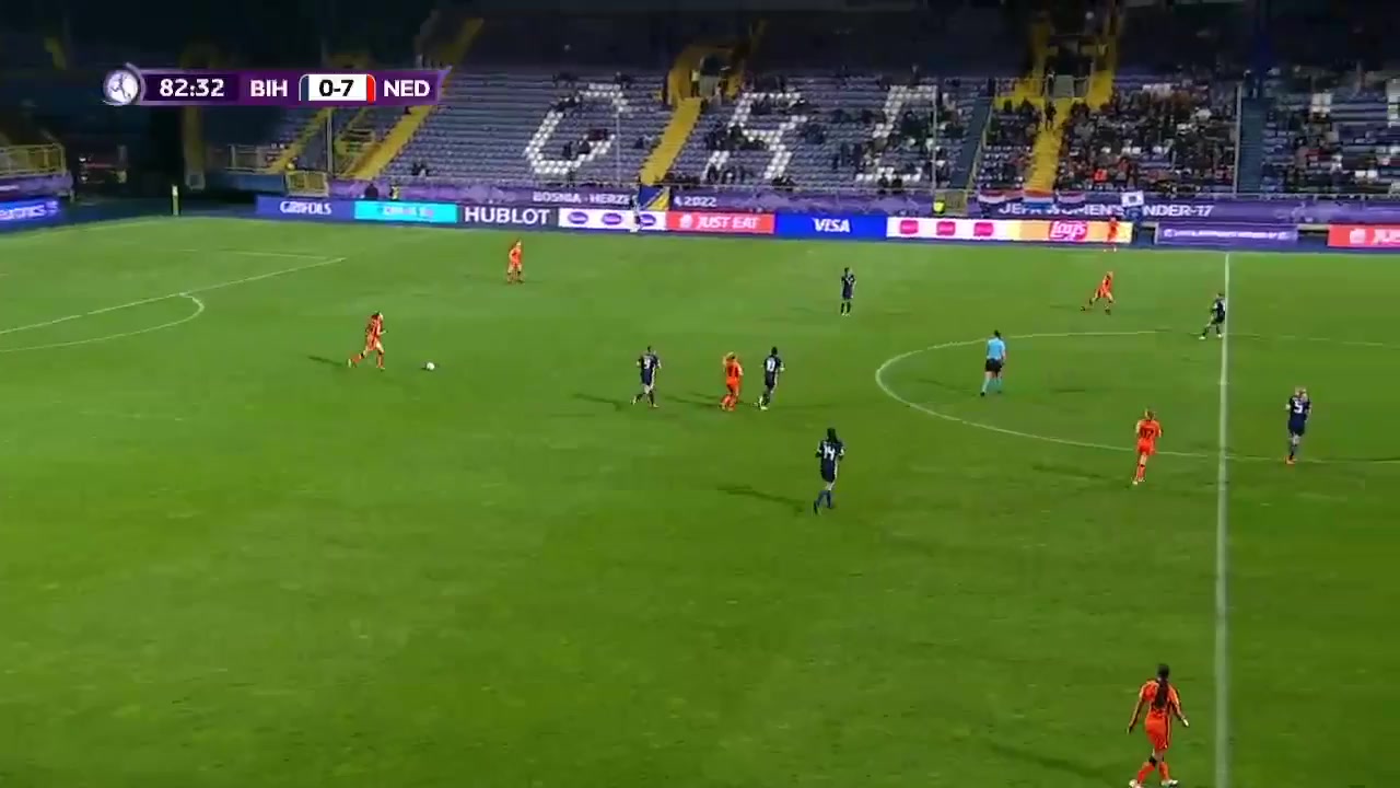 EU-WU17 Bosnia (w) U17 Vs Netherlands (w) U17 Janssen Goal in 83 min, Score 0:8