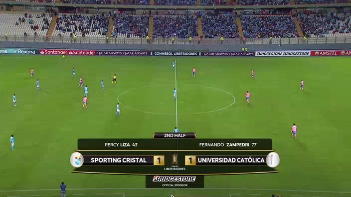CON CLA Sporting Cristal Vs Univ Catolica 77 phút Lucas Santiago MelanoVào, ghi bàn 1:1