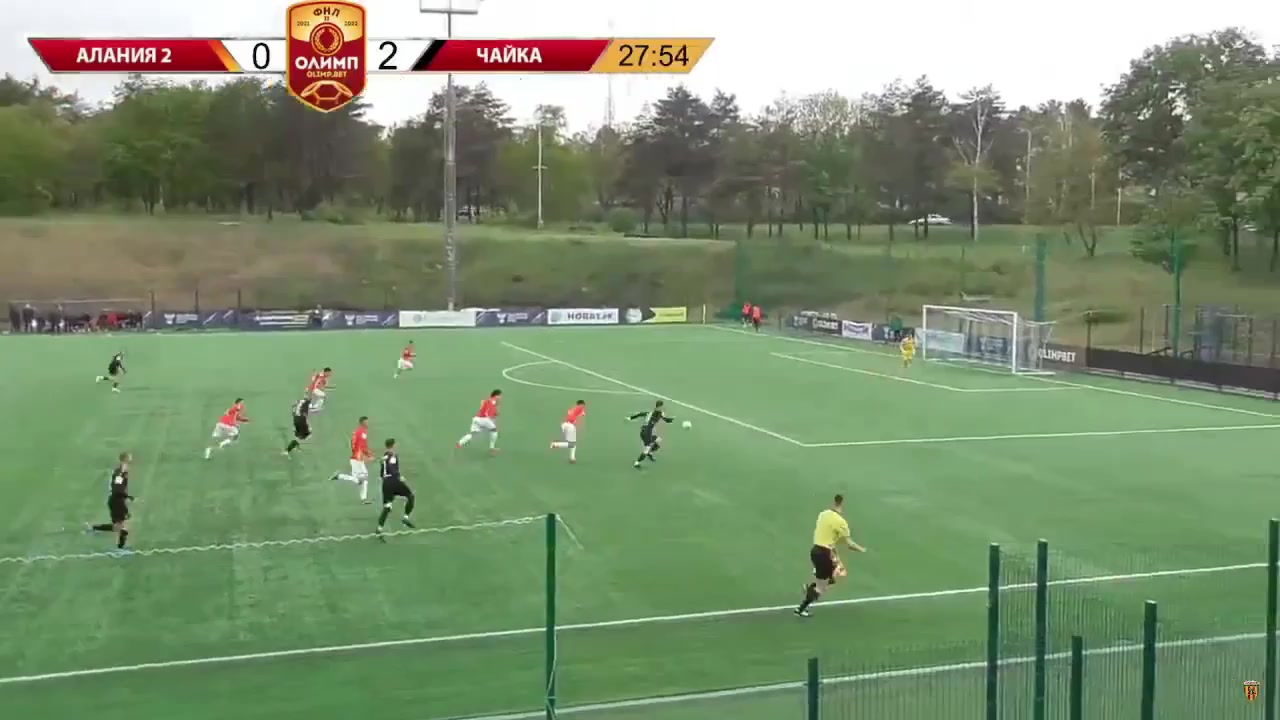 RUS D2 Alania-d Vladikavkaz Vs FK Chayka Pesch Aliev Goal in 28 min, Score 0:3