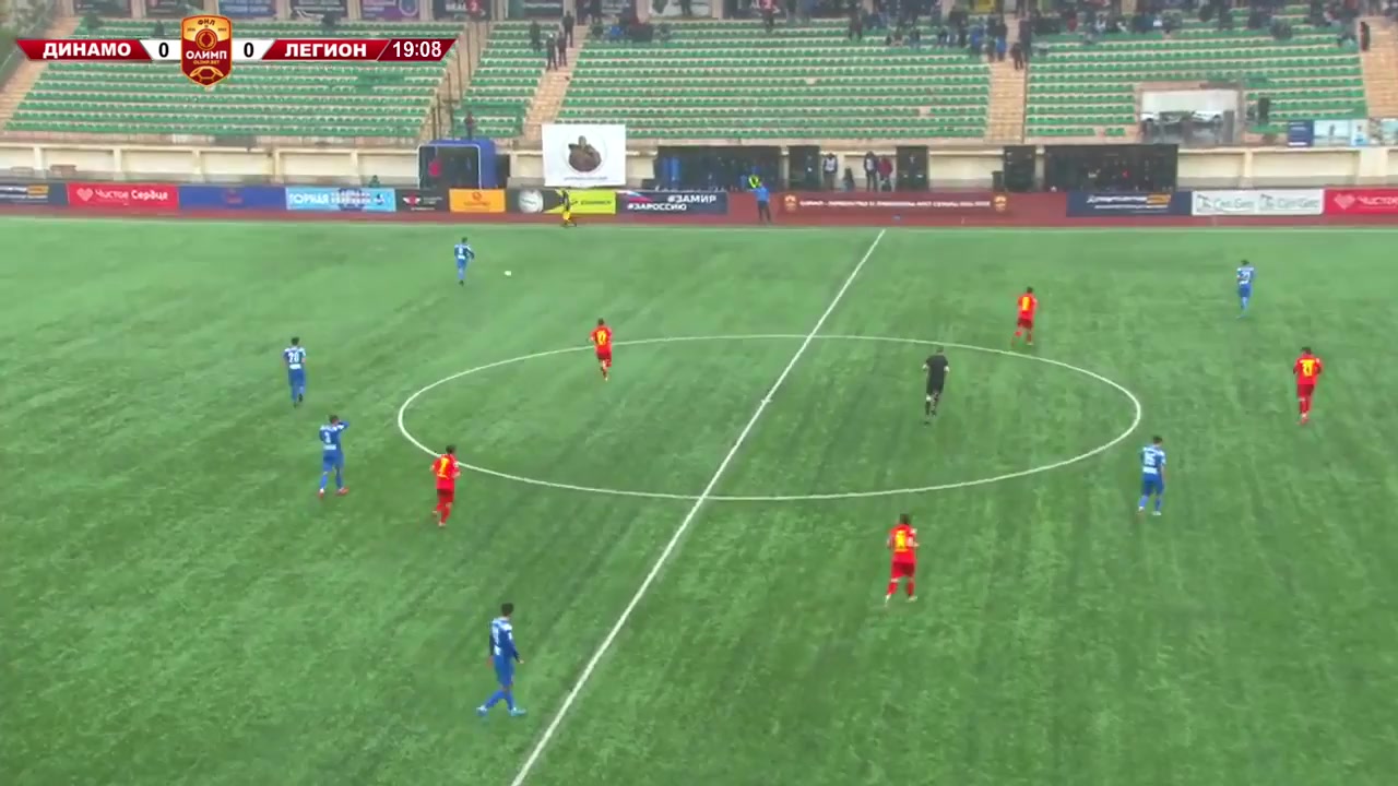 RUS D2 FK Makhachkala Vs Legion Dynamo Dibirgadzhiev Goal in 20 min, Score 1:0