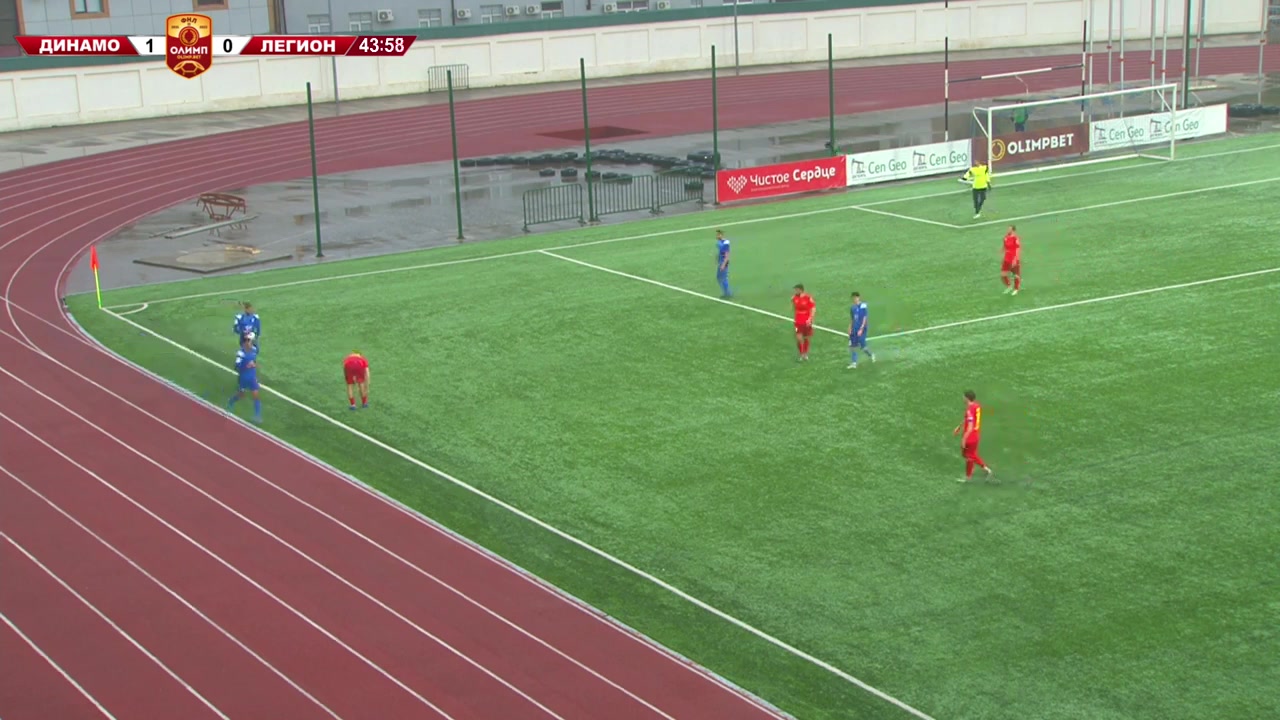 RUS D2 FK Makhachkala Vs Legion Dynamo Dibirgadzhiev Goal in 45 min, Score 2:0