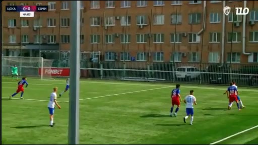 RUS YthC CSKA Moscow  (R) Vs PFC Sochi Youth Sukharev Goal in 45 min, Score 1:0