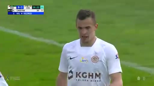 6 Radomiak Radom Vs Zaglebie Lubin 36 skor gol Kacper Chodyna, skor 0:3