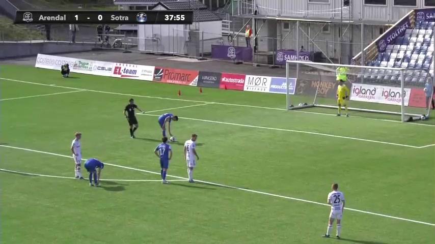 NOR D2 FK Arendal Vs Sotra Lars Kilen Goal in 38 min, Score 1:1