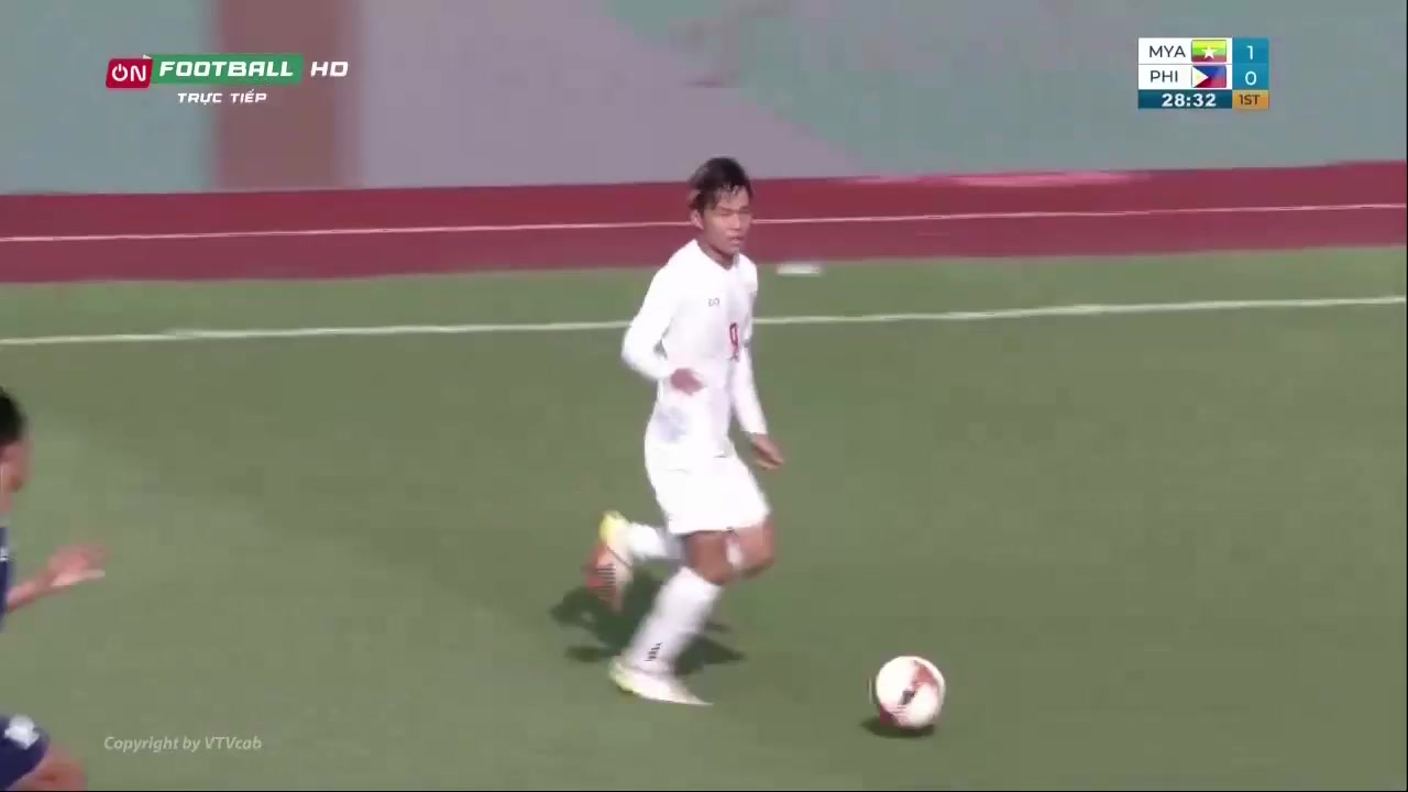 SEAG Myanmar U23 Vs Philippines U23  Goal in 28 min, Score 2:0