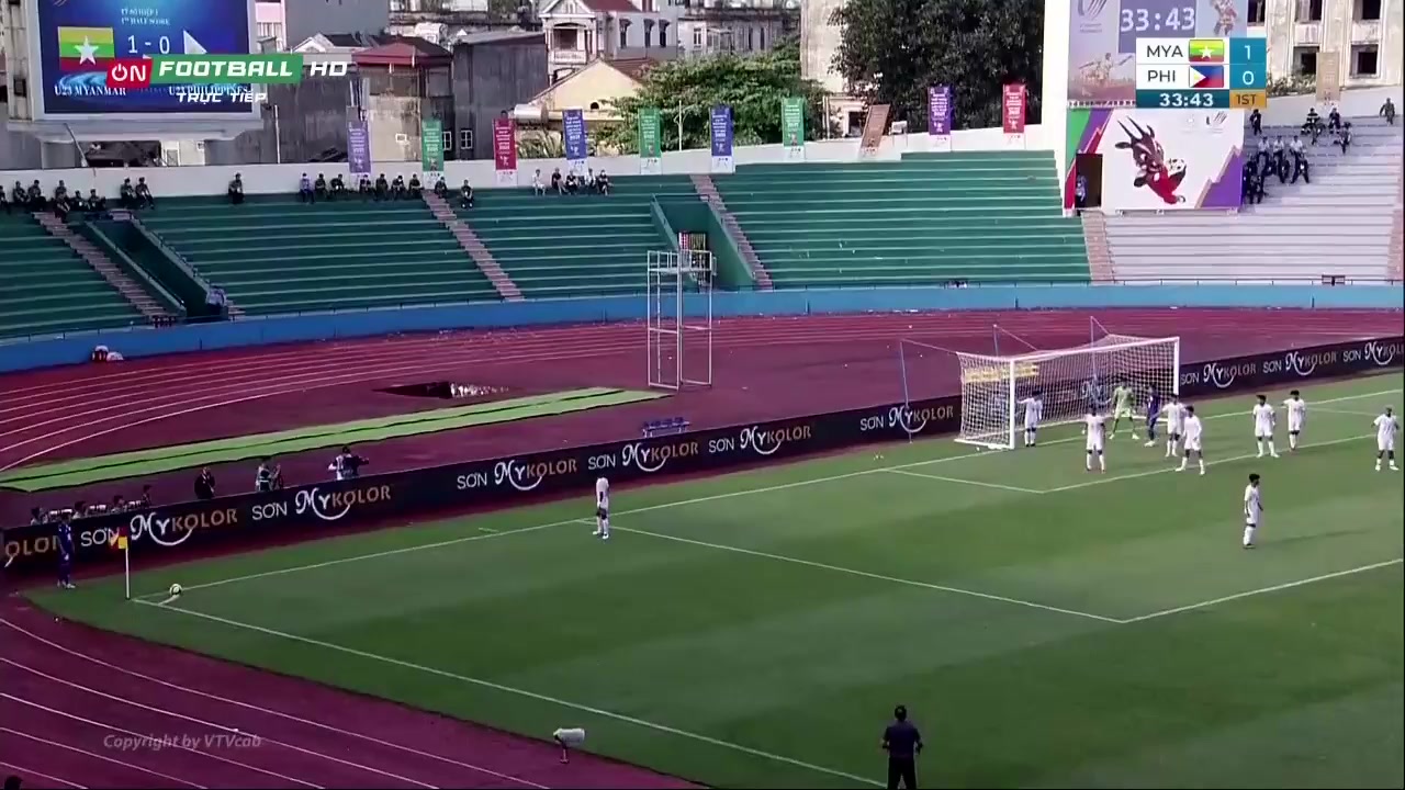 SEAG Myanmar U23 Vs Philippines U23 Jovin Hervas Bedic Goal in 33 min, Score 1:1
