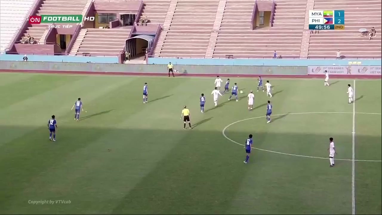 SEAG Myanmar U23 Vs Philippines U23 Moe Aung Lwin Goal in 51 min, Score 2:2