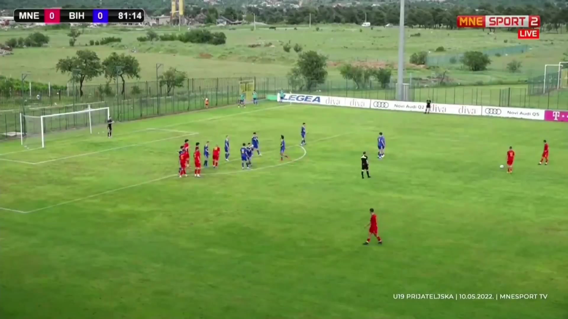 INT FRL Montenegro  U19 Vs Bosnia U19  Goal in 83 min, Score 1:0