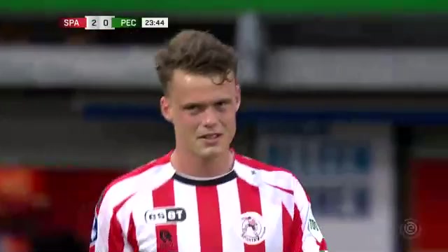 HOL D1 Sparta Rotterdam Vs PEC Zwolle Vito van Crooy Goal in 23 min, Score 2:0