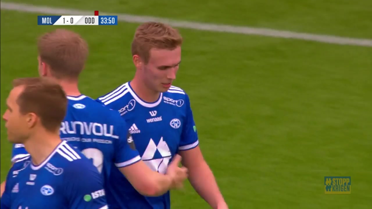 NOR D1 Molde Vs Odd Grenland 33 ทำประตู Sivert Heggheim Mannsverk ประตู, ทำคะแนน 2:0