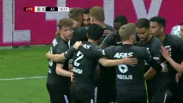 HOL D1 FC Utrecht Vs AZ Alkmaar Evangelos Pavlidis Goal in 15 min, Score 0:2