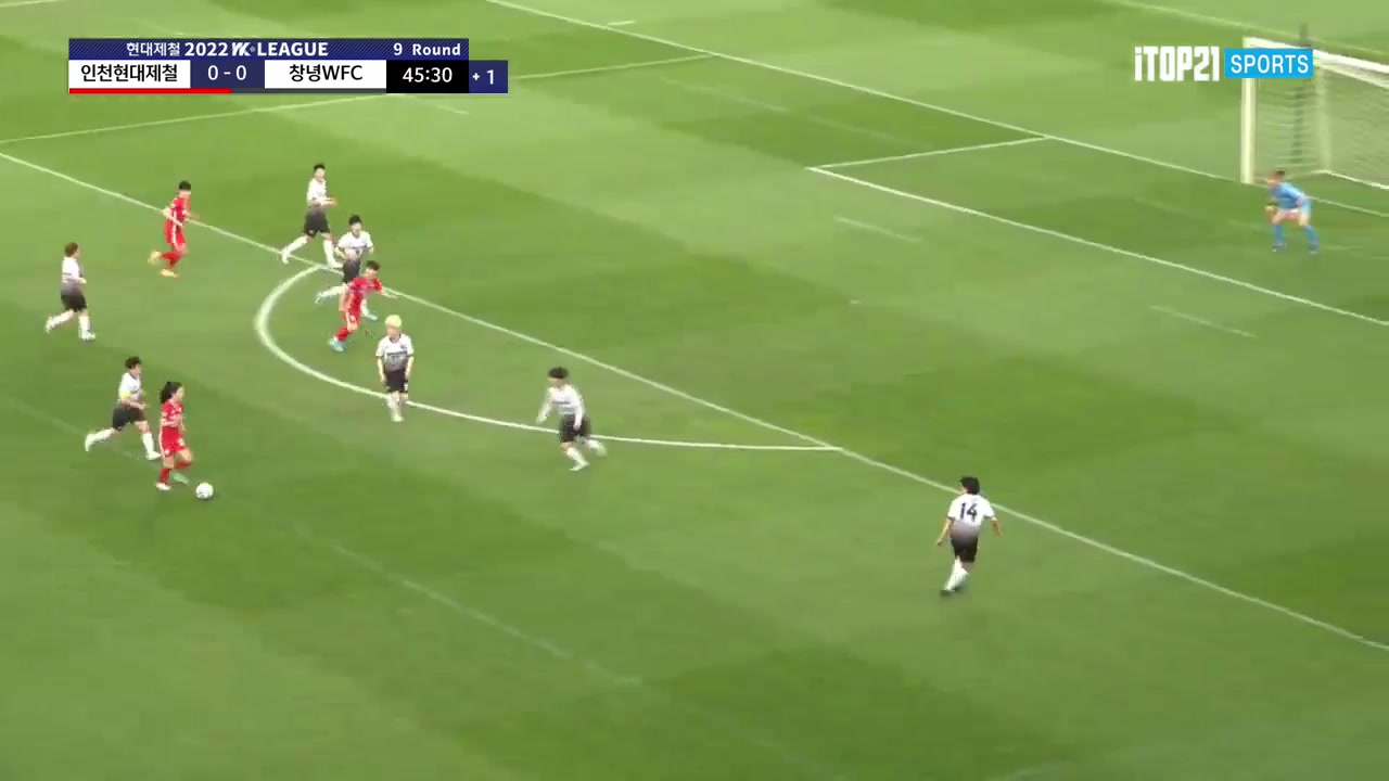 KOR WD1 Hyundai Steel Red Angels (w) Vs Changnyeong (w) Jang Chang Goal in 45+ min, Score 1:0