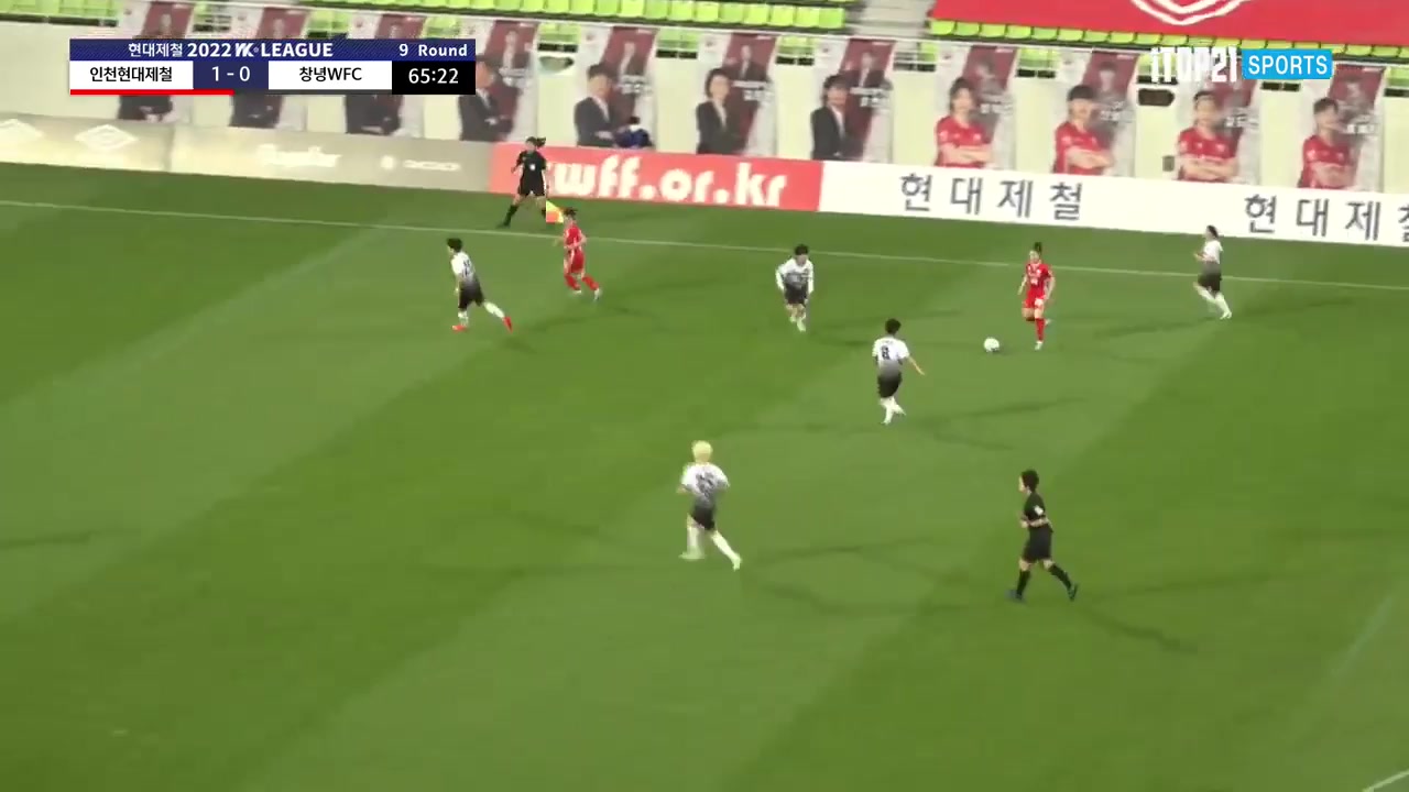 KOR WD1 Hyundai Steel Red Angels (w) Vs Changnyeong (w)  Goal in 66 min, Score 2:0