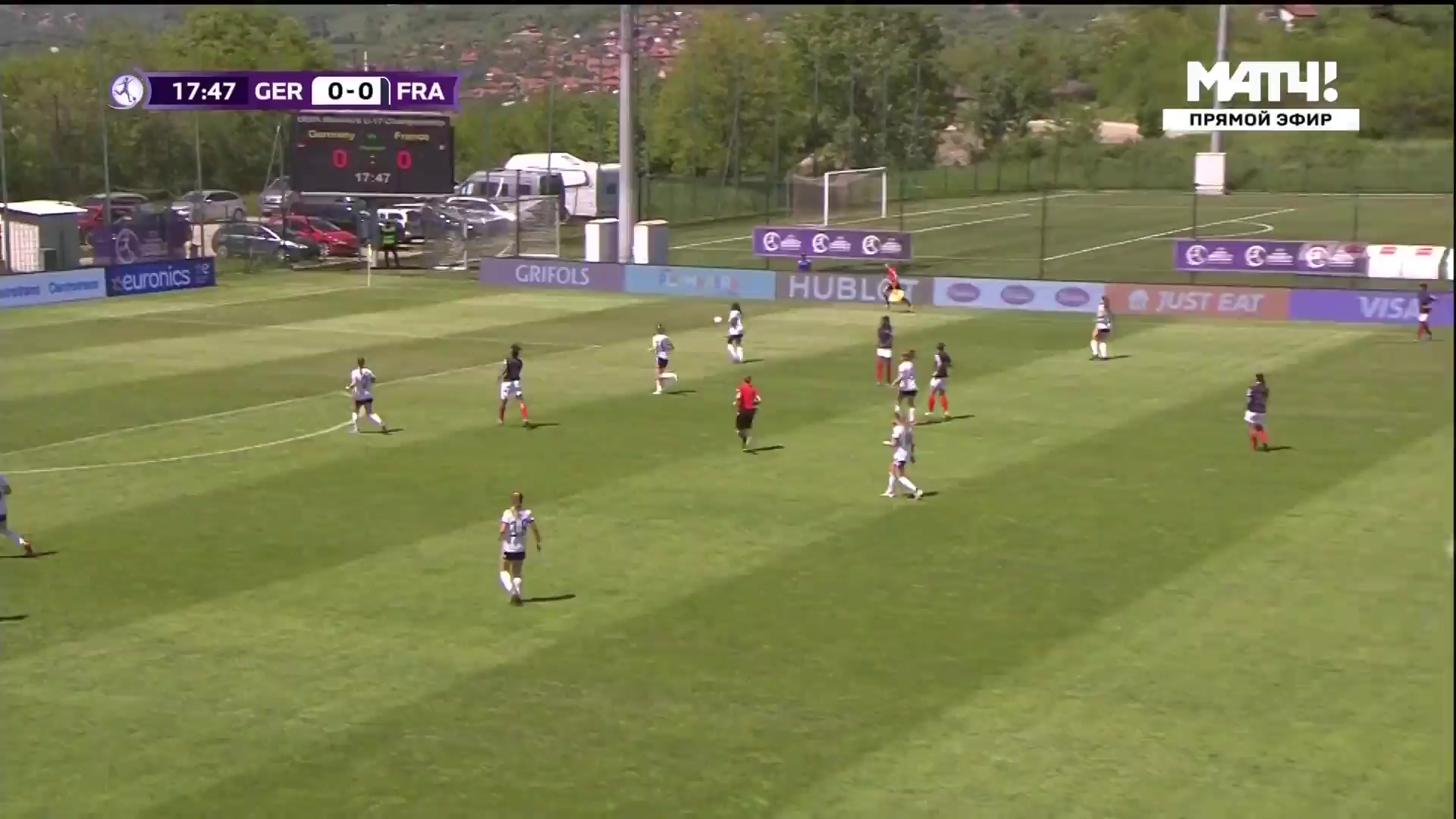 EU-WU17 Germany (w) U17 Vs France (w) U17  Goal in 20 min, Score 1:0