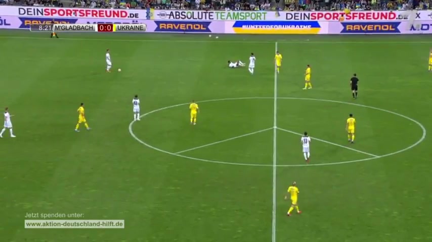 INT FRL Borussia Monchengladbach Vs Ukraine Mykhailo Mudryk Goal in 9 min, Score 0:1