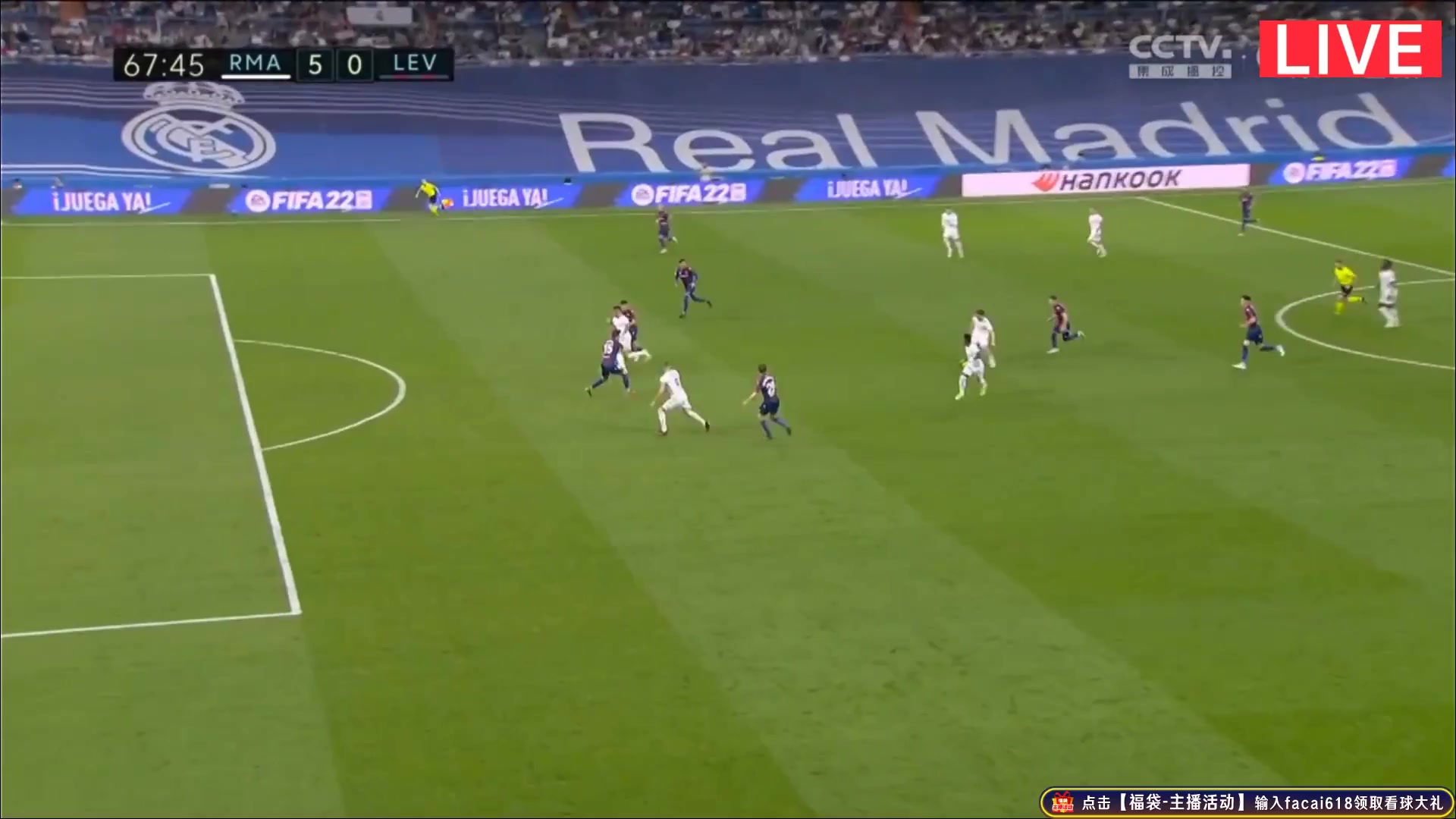 Laliga1 Real Madrid Vs Levante Vinicius Jose Paixao de Oliveira Junior Goal in 67 min, Score 5:0