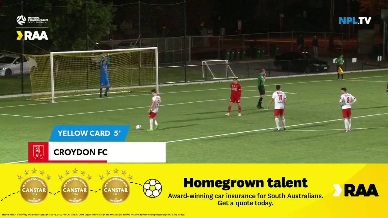 AUS SASL Croydon Kings Vs Campbelltown City SC Mullen Goal in 5 min, Score 0:1