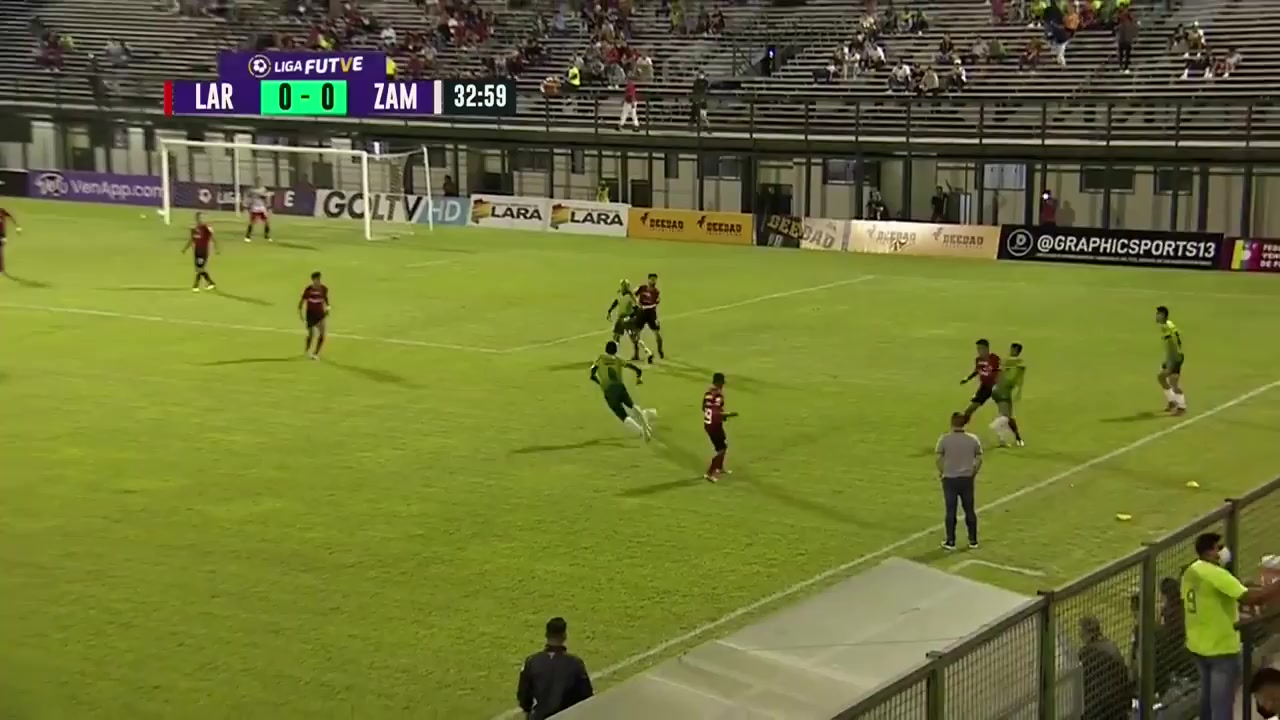 VEN D1 Deportivo Lara Vs Zamora Barinas  Goal in 34 min, Score 0:1