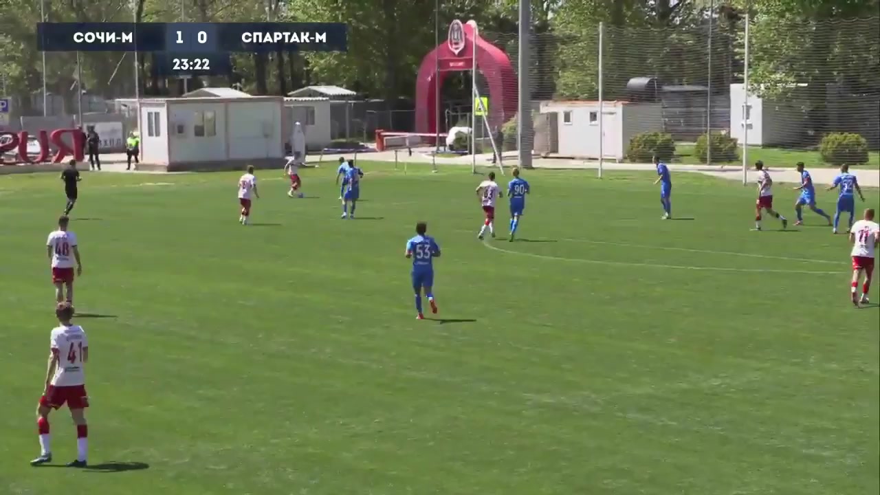 RUS YthC PFC Sochi Youth Vs Spartak Moscow Youth Postnikov Goal in 23 min, Score 1:1