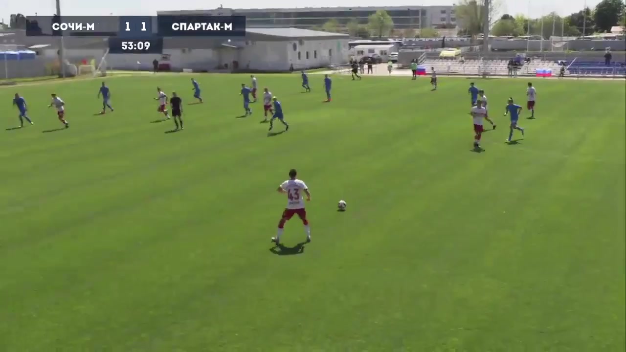 RUS YthC PFC Sochi Youth Vs Spartak Moscow Youth Rakhmanin Goal in 54 min, Score 2:1