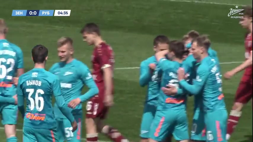 RUS YthC Zenit St.Petersburg Youth Vs Rubin Kazan (R) Emelianov Goal in 5 min, Score 1:0