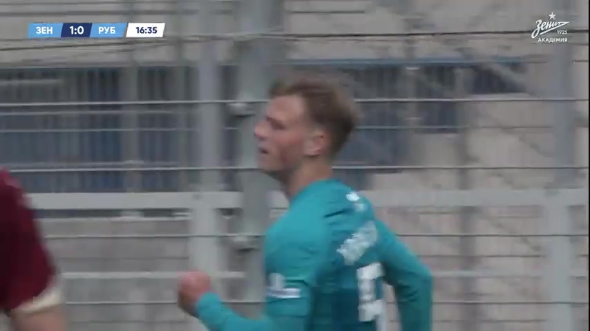 RUS YthC Zenit St.Petersburg Youth Vs Rubin Kazan (R) Khvastukhin Goal in 18 min, Score 2:0