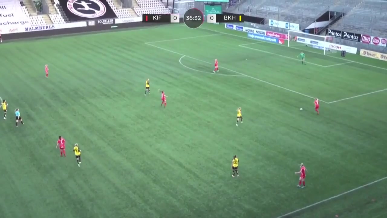 SWE WD1 Orebro (w) Vs BK Hacken (W)  Goal in 37 min, Score 1:0