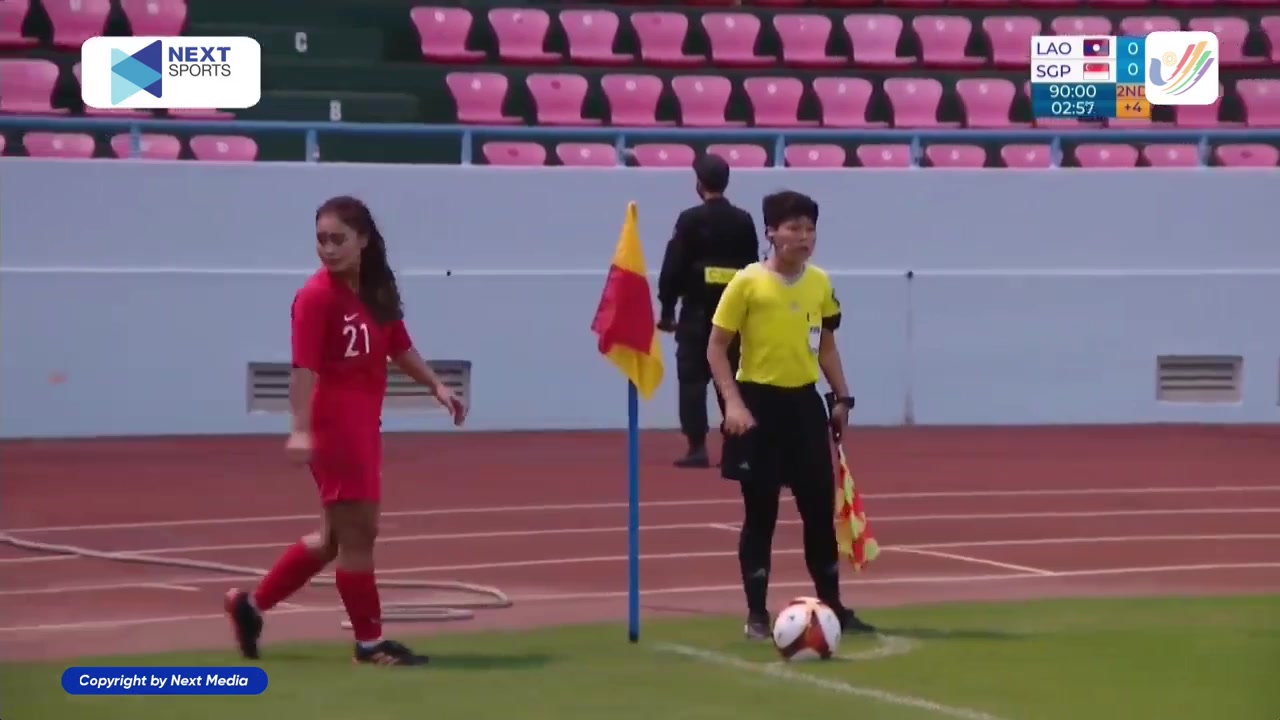 SEAGW Laos (w) Vs Singapore (w)  Goal in 95 min, Score 0:1