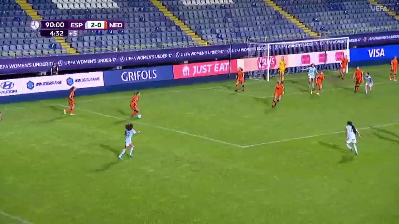 EU-WU17 Spain (w) U17 Vs Netherlands (w) U17  Goal in 91 min, Score 3:0