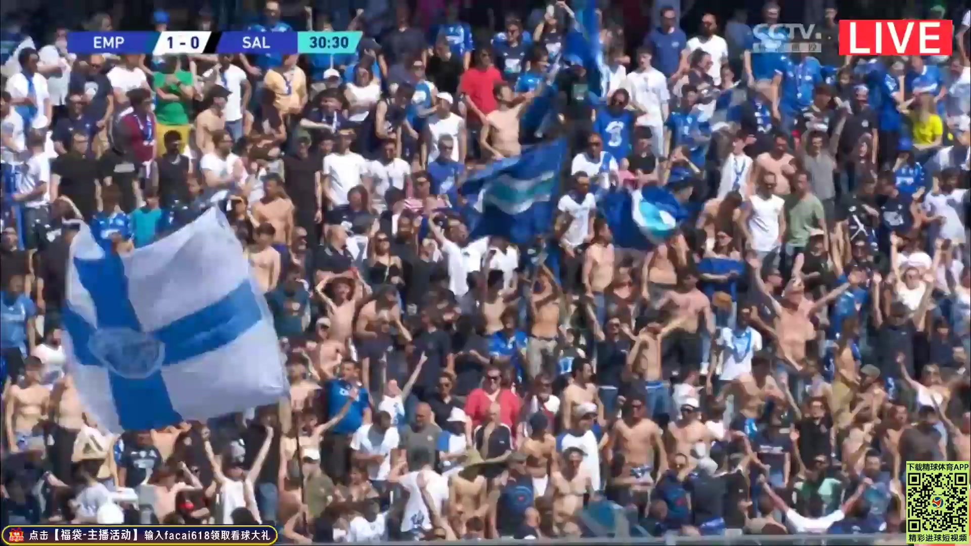 Serie A Empoli Vs Salernitana 29 phút Vào, ghi bàn 1:0