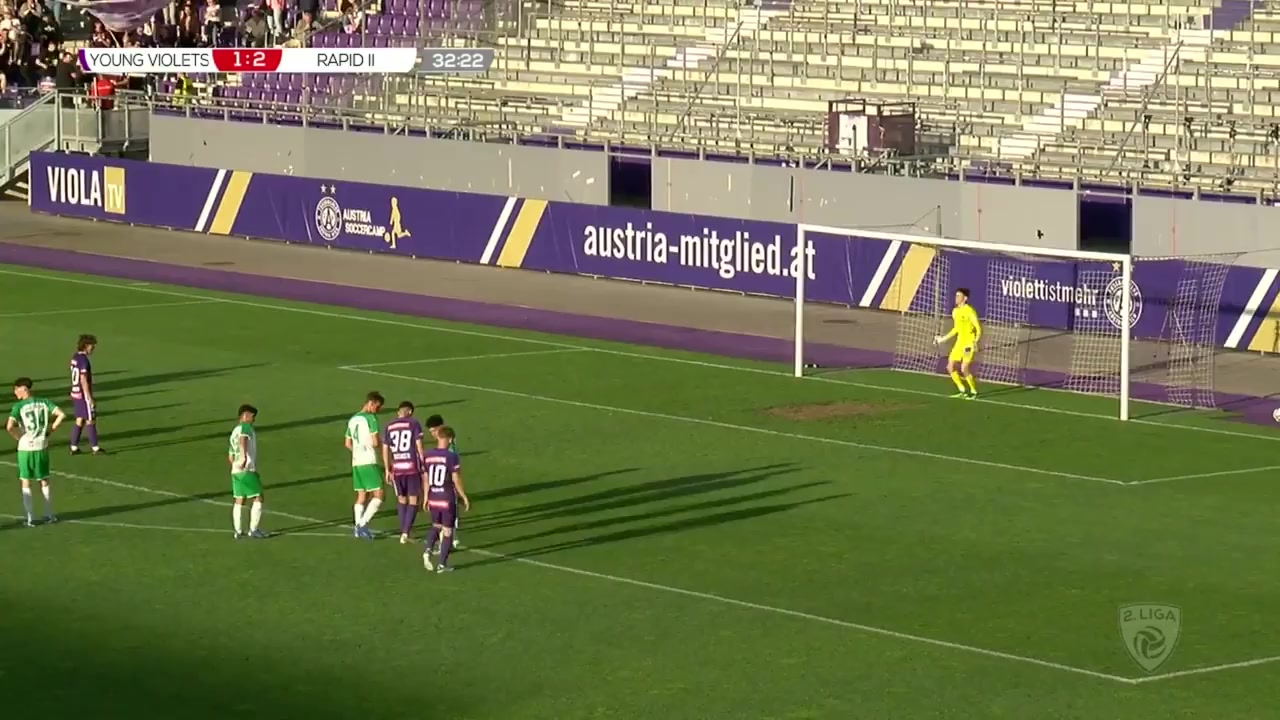 AUT D2 Austria Wien (Youth) Vs Rapid Vienna (Youth) Florian Fischerauer Goal in 33 min, Score 2:2