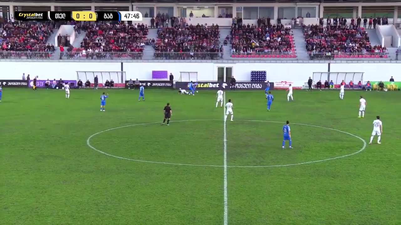 GEO D1 FC Telavi Vs Gagra Tbilisi Guram Goshteliani Goal in 49 min, Score 1:0