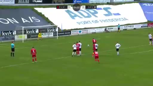 DEN D1 Fredericia Vs Nykobing FC Kristian Kirkegaard Goal in 55 min, Score 4:0