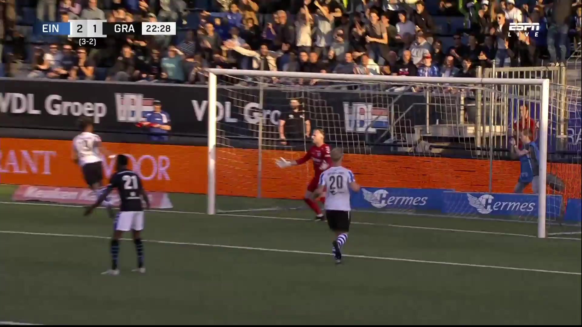 HOL D2 FC Eindhoven Vs De Graafschap 23 phút Joey SleegersVào, ghi bàn 3:1