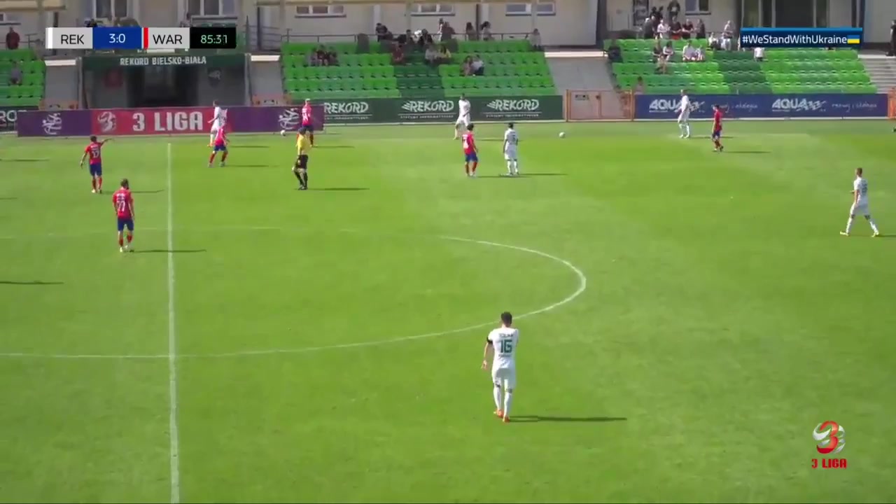 IV liga Rekord Bielsko-Biala Vs Warta Gorzów Wielkopolski  Goal in 87 min, Score 4:0