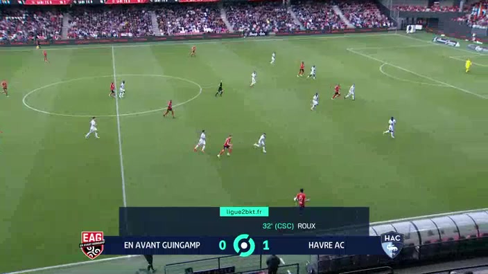 FRA D2 Guingamp Vs Le Havre  Goal in 31 min, Score 0:1