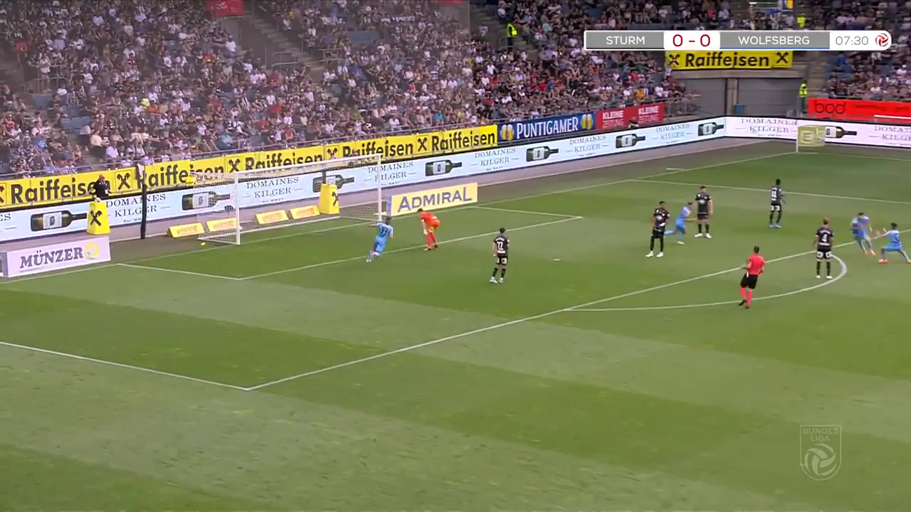 AUT D1 Sturm Graz Vs Wolfsberger AC  Goal in 9 min, Score 0:1