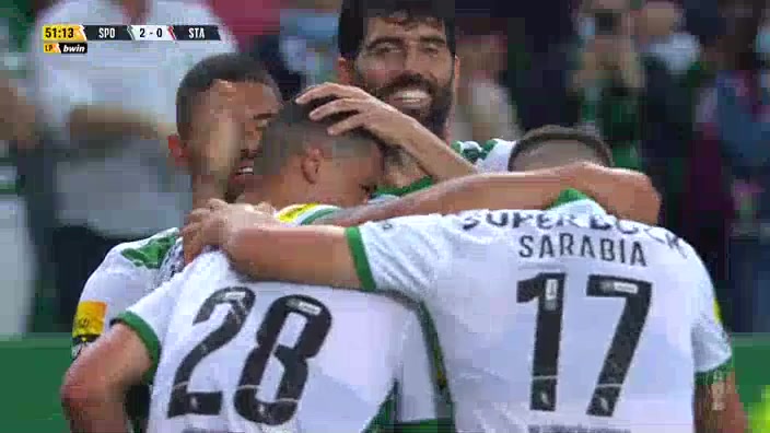 POR D1 Sporting CP Vs Santa Clara Pedro Porro Goal in 51 min, Score 2:0