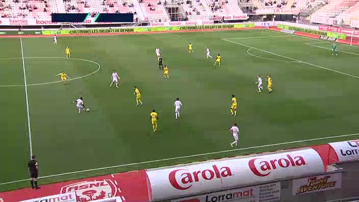 FRA D2 Nancy Vs Pau FC  Goal in 34 min, Score 2:3