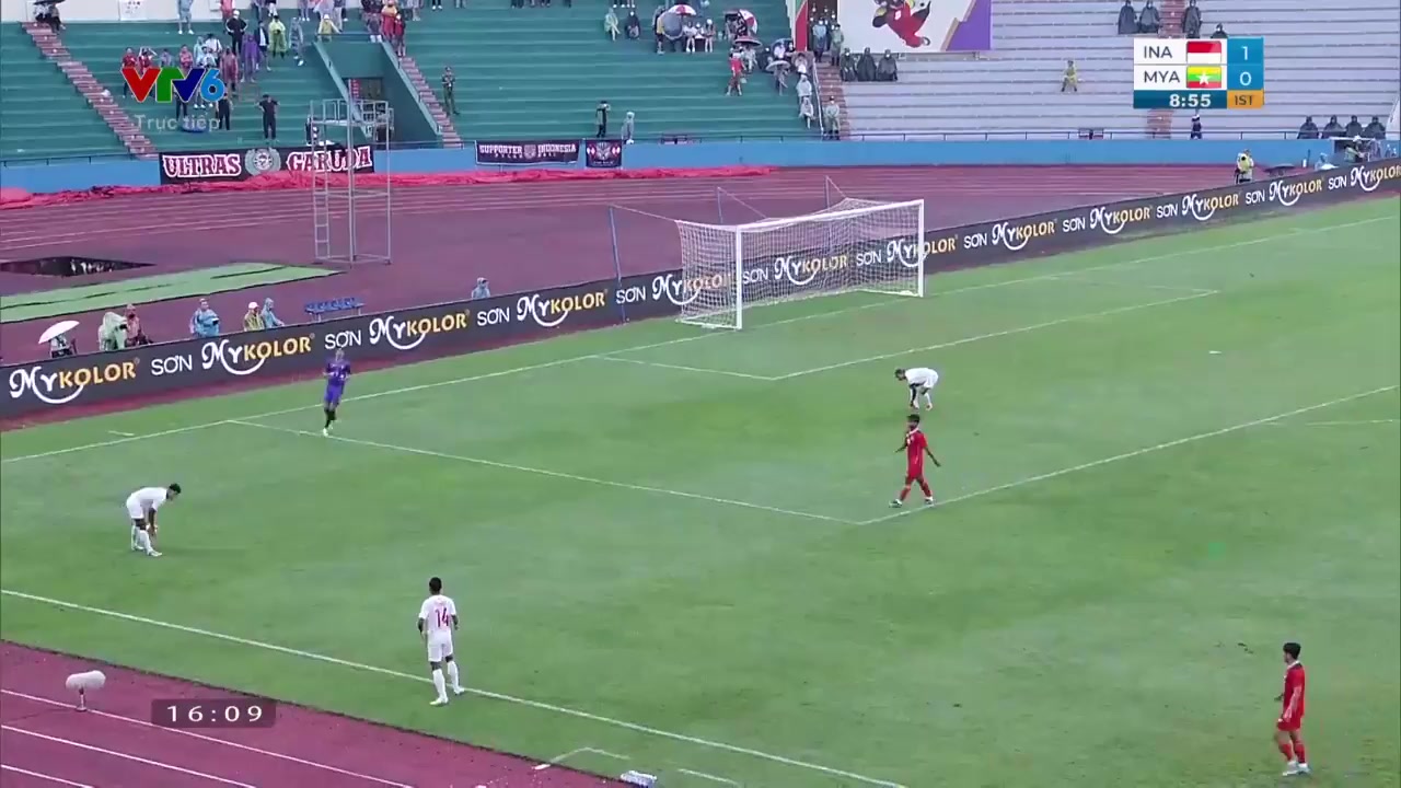 SEAG Indonesia U23 Vs Myanmar U23 Witan Sulaeman Goal in 9 min, Score 2:0