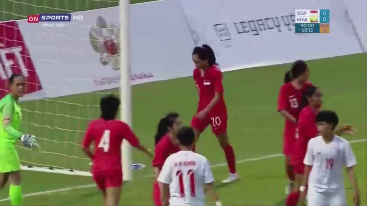 SEAGW Singapore (w) Vs Myanmar (w)  Goal in 93 min, Score 0:1