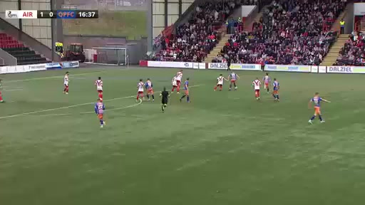 SCO CH Airdrie United Vs Queen's Park Connor Smith Goal in 16 min, Score 1:1