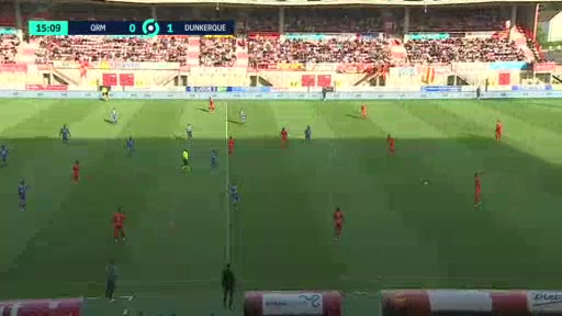 FRA D2 Quevilly Vs USL Dunkerque  Goal in 13 min, Score 0:1