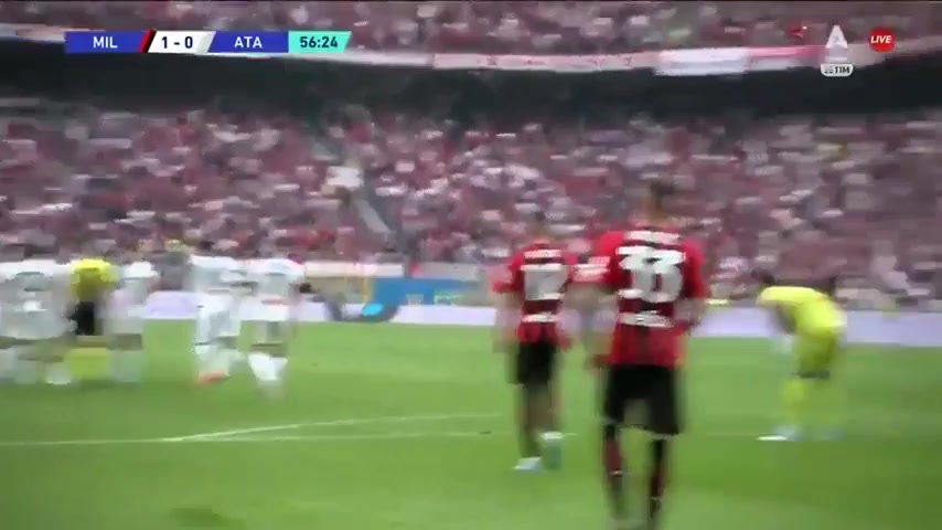 Serie A AC Milan Vs Atalanta 58 phút Vào, ghi bàn 1:0