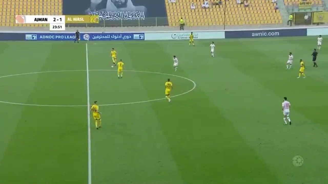 UAE LP Al-Wasl Vs Ajman Walid Azarou Goal in 24 min, Score 1:3