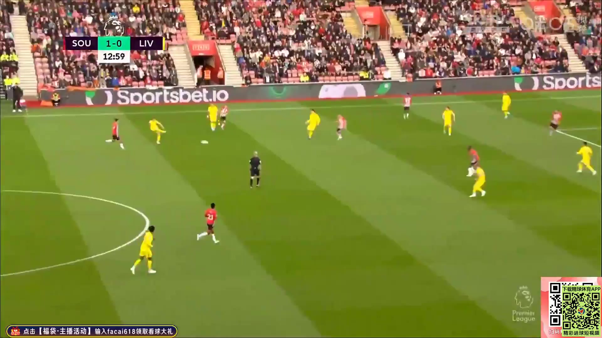 EPL Southampton Vs Liverpool 12 phút Vào, ghi bàn 1:0