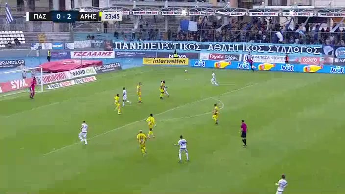 GRE D1 Pas Giannina Vs Aris Thessaloniki  Goal in 22 min, Score 0:2