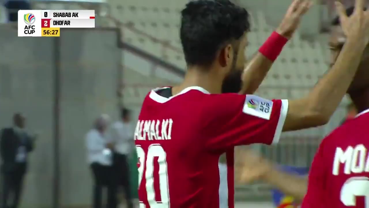 AFC Cup Shbab Alkhaleel Vs Dhufar Omer Al Malki Goal in 57 min, Score 0:2