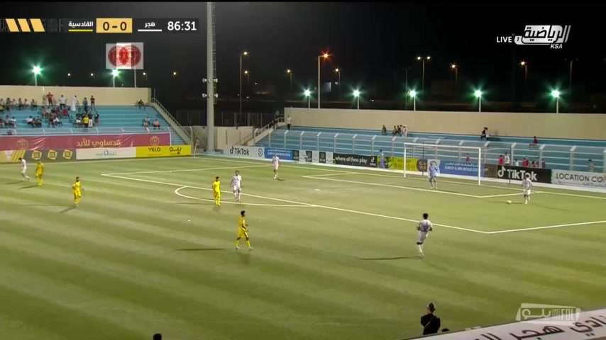 KSA D1 Hajer Vs Al-Qadasiya  Goal in 88 min, Score 1:0