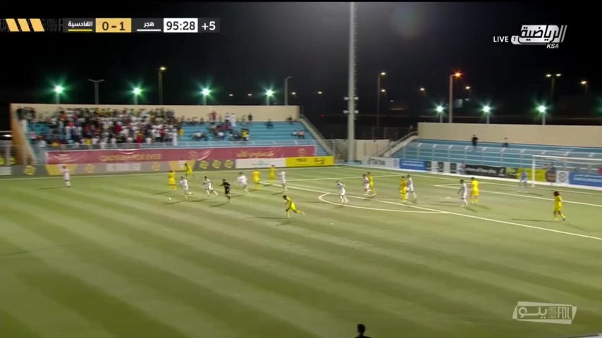 KSA D1 Hajer Vs Al-Qadasiya  Goal in 97 min, Score 2:0